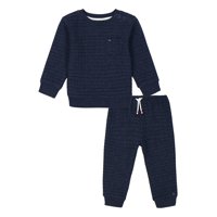 Set De Correr De Punto Para Niños Outfit Tommy Hilfiger, 2 Piezas, En Azul Marino