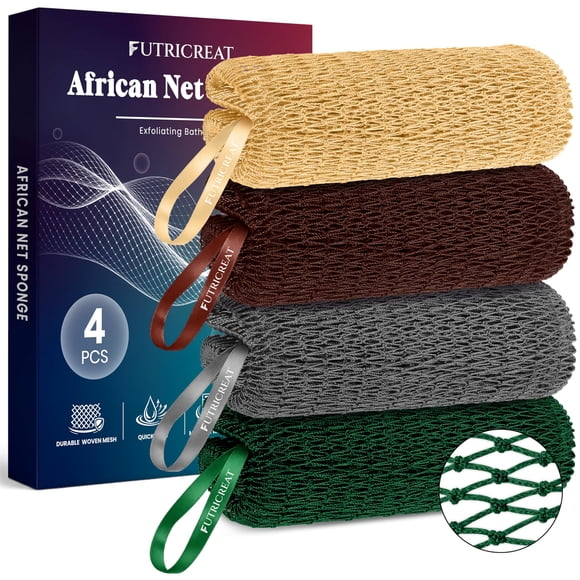 Esponja de Baño FUTRICREAT Pack de 4 - 114 cm - Exfoliante