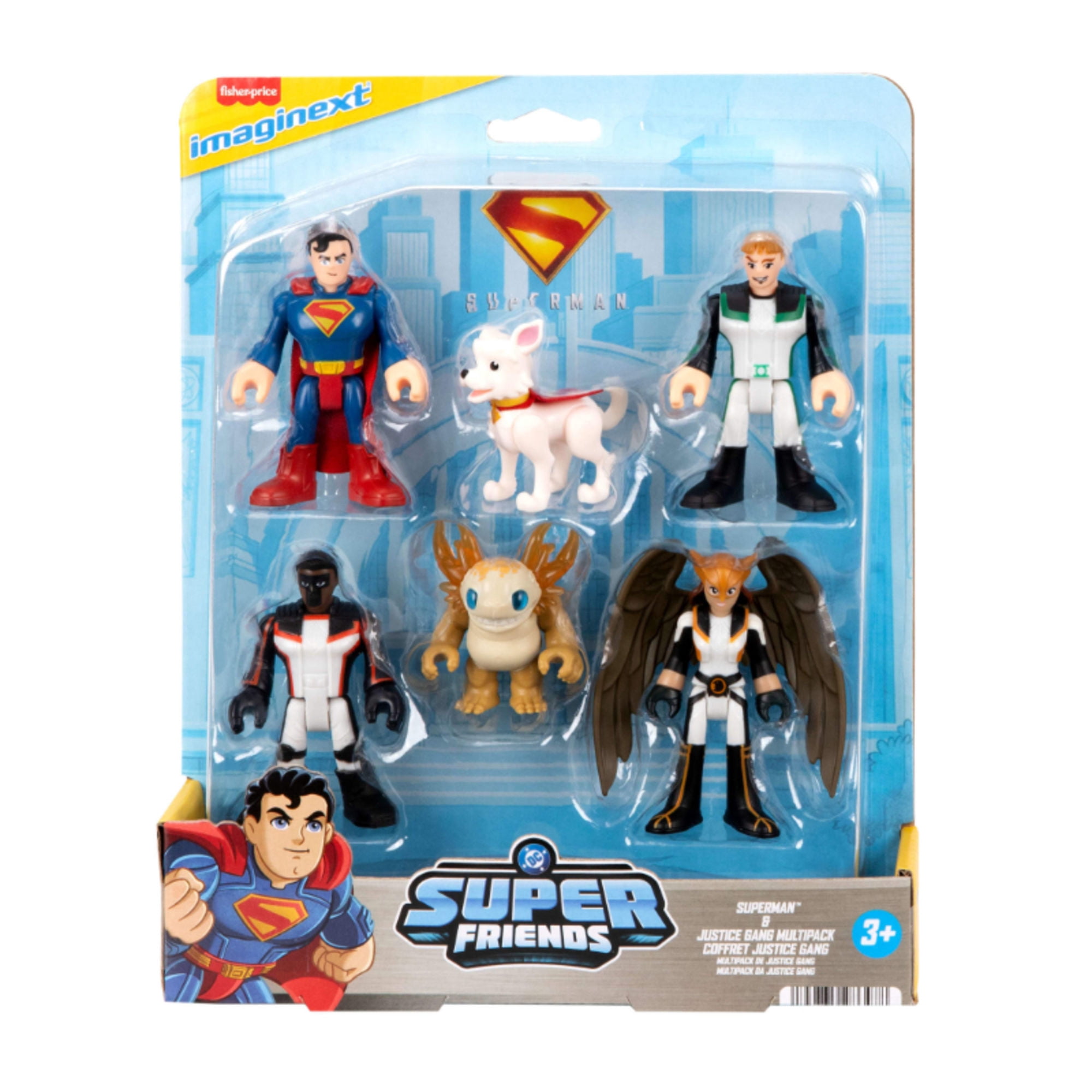 Figura Preescolar Imaginext DC Super Friends Set 6 Figuras Superman 3 Años+