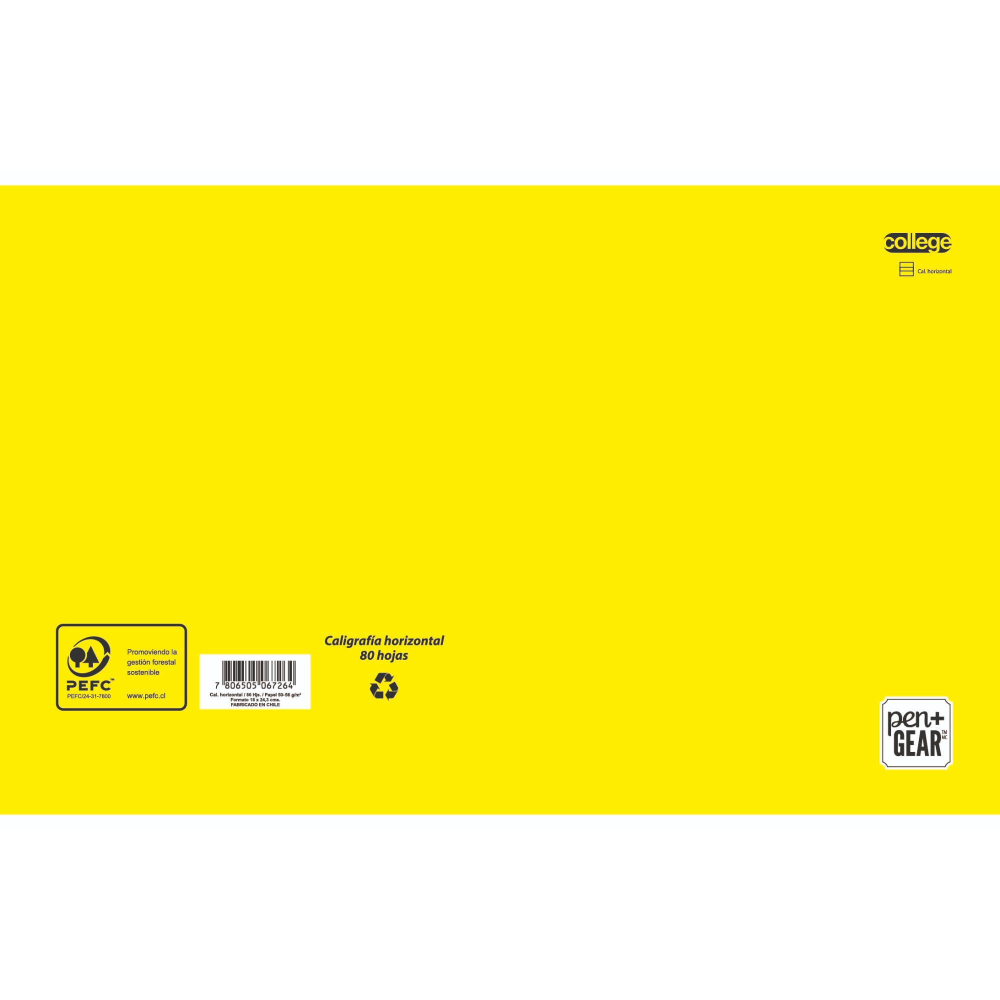 Cuaderno College Cal Hor 80h Pen&gear