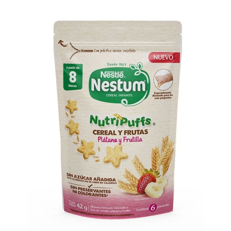 Cereal Nutripuffs Plátano Y Frutilla 42 g Nestum