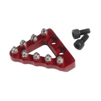 Magideal - Palanca Del Pedal Del Freno Trasero, Punta De Escalón, Aleación De Aluminio, Fácil Instalación, Premium, Profesional, Con Tornillos, Placa De Punta De Rojo