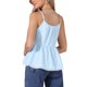 thumbnail image 3 of INSPIRE CHIC Tops con Botones al Frente a Rayas para Mujeres Regreso a Clases Tirantes Ajustables con Volantes y Ribete de Encaje Top de Tirantes L Azul, 3 of 6