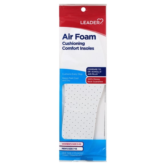 Plantillas para zapatos Leader Air Foam, unisex, talla única, que se adapta a la mayoría