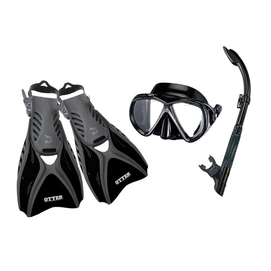 Ist - Set Mascara De Buceo Snorkel Aleta - 40-44 (m) - Negro