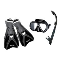 Ist - Set Mascara De Buceo Snorkel Aleta - 40-44 (M) - Negro