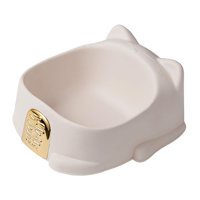 Magideal - Tazón De Comida Para Gatos Antideslizante Fácil De Limpiar Espesar Alimentación Plato Ancho Para Gatos Comedero Para Mascotas Y Para Gatitos Blanco