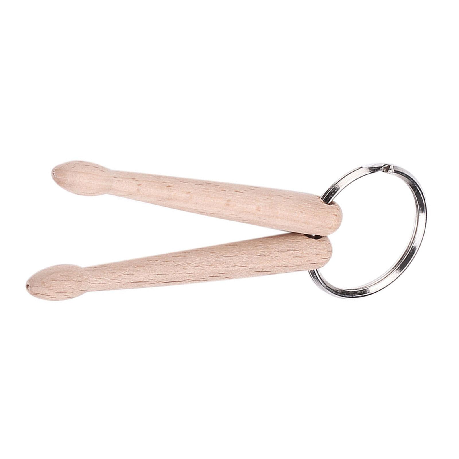 Magideal - Llavero De Baqueta Portátil, Llavero De Música, Juguetes De Instrumentos Musicales, Llavero De Percusión De Baqueta De Madera Para Graduación, Regalo 2 Baquetas