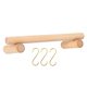thumbnail image 3 of Toallero De Madera Con 3 Ganchos En Forma De S Colgador De Toallas Para Almacenamiento De Ba?o 30 Cm, 3 of 5