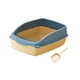 thumbnail image 2 of Caja De Arena Para Gatos Bandeja De Arena Para Gatos Semicerrada Para Gatos De Interior Mascotas Pequeñas Conejo Amarillo Y Azul, 2 of 3