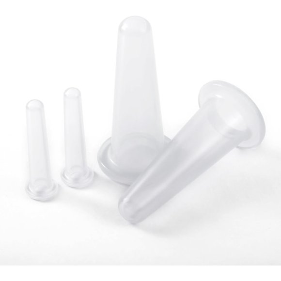 Set de ventosas de masaje BWESOO de silicona transparente, 4 unidades