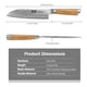 thumbnail image 2 of Cuchillo de Cocina Santoku HOSHANHO Damasco 18 cm Madera de Olivo, 2 of 7