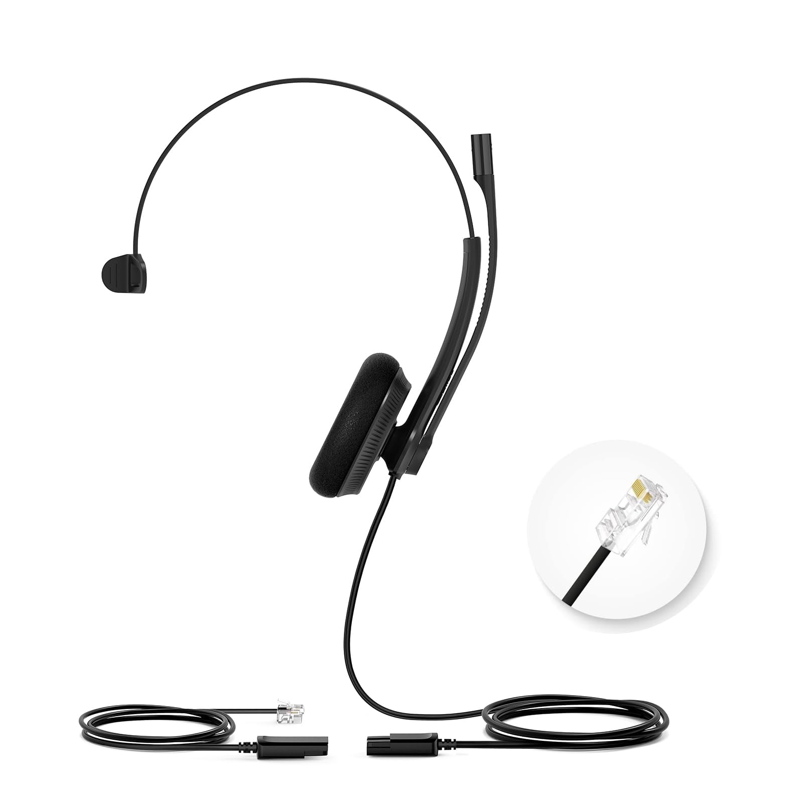 Auriculares Para Teléfono Yealink Yhs34 Lite Mono Con Micrófono