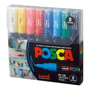 Marcadores Posca 1M Set 8 Colores Basicos