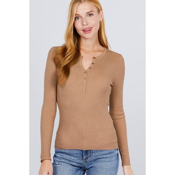 Suéter Henley de Viscosa