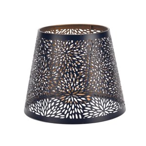 Ioensy - Pantalla De Metal Hueca Para Lámpara De Mesa, Color Negro