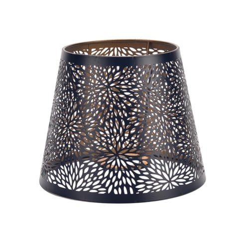 Ioensy - Pantalla De Metal Hueca Para Lámpara De Mesa, Color Negro