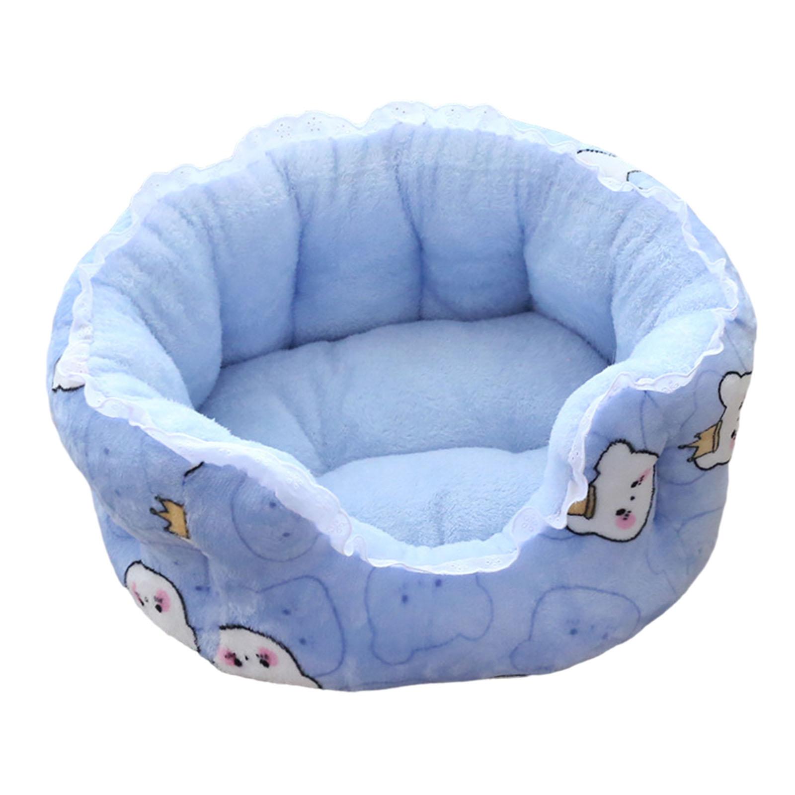 Magideal - Cama Para Perros Y Gatos, Sofá Para Gatos De Interior, Lavable, Autocalentable, Camas Suaves Para Dormir, Nido De Gato Para Cachorros, Perros, Gatitos , Azul Pequeño