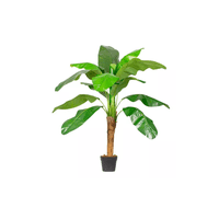 Genérico - Planta Artificial Banano 120Cm Luxury 12 Hjs / Arbusto Real