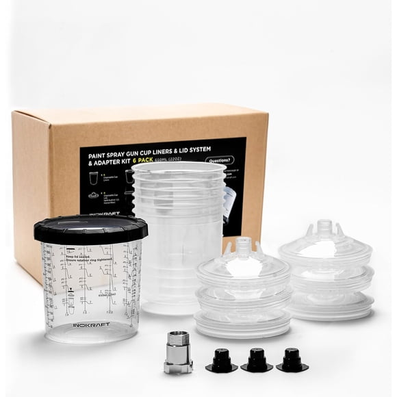 Vaso Desechable Pistola Pintar InoKraft 22oz Kit 6 Unidades