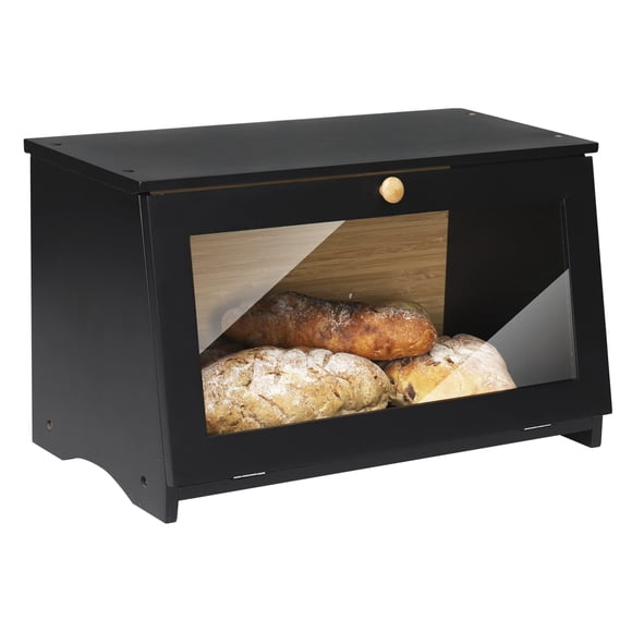 Contenedor de Alimentos HOMEKOKO Caja de Pan de Madera 39 × 21 × 23 cm