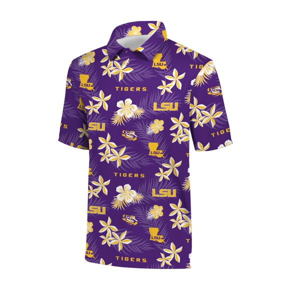 Polo Holloway LSU Tigers XS Floral Multicolor