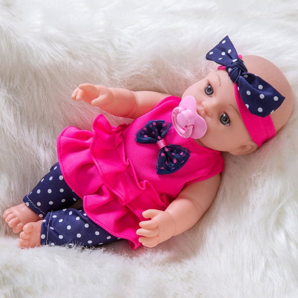 12in Doll Super Simulation Baby Doll Vinyl Doll Soft Rubber Toy Gift For Children
