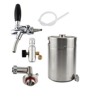 Magideal - Mini Dispensador De Barriles De Acero Inoxidable, Dispensador De Grifo Para Barril, Dispensador De Grifo De Cerveza Para Fiestas, Bares, Restaurantes 5L