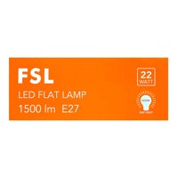 Ampolleta Led Flat 22W (180-265V) Rosca E27 Luz Fría (6500K) Fsl