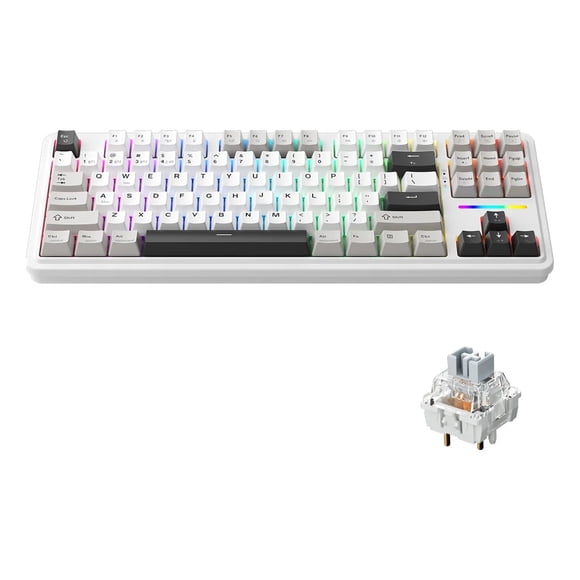 Teclado Mecánico Machenike KG87 TKL Gasket con RGB para Gamer, Inalámbrico y Hot-Swap