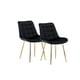 thumbnail image 1 of Pack 2 Sillas De Comedor Roma Tapiz Felpa Base Resistente Dorada - Negro, 1 of 3