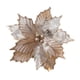 thumbnail image 5 of Adorno de de flores artificiales de Poinsettia de Navidad con tallo, flor de Navidad simulada para decoración de vacaciones de boda de año Nuevo champán, 5 of 5