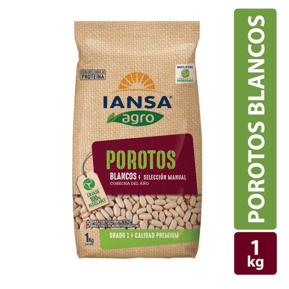Poroto Blanco Bolsa, 1 Kg