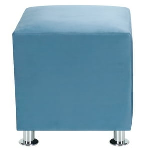 Bodevir - Pouf Cali 1C Felpa 12 Azul Petroleo