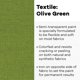 thumbnail image 2 of Pintura textil jacquard de color verde oliva, 2 of 7
