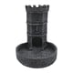 thumbnail image 4 of Torre De Dados Con Bandeja Para Pared Con Diseño De Castillo, Bandeja Para Tirar Dados Tallada Para Regalo De Cumpleaños, Color Gris Y Negro, 4 of 5
