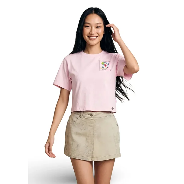 Polera Corte Evase Loose Fit Frontal Print Rosado Il Gioco