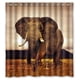thumbnail image 1 of Cortina de ducha con diseño de elefante, juego de cortinas de baño con ganchos, tamaño 66 x 72 pulgadas, 1 of 3