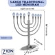 thumbnail image 3 of Janucá Eléctrica Zion Judaica Plata LED USB 35x33x8 cm, 3 of 6