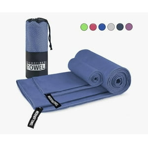 Atlas - Pack X2 Toallas Microfibra Azul Marino