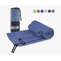 Atlas - Pack X2 Toallas Microfibra Azul Marino