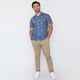 thumbnail image 4 of Camisa Hombre Liviana Print Celeste Corona, 4 of 5