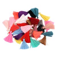 Magideal - 100 Uds. Abalorio De Borlas De Hilo Sedoso Para Decoración De Joyería, Pendientes Con Correas Para Teléfono Móvil , Multicolor, 100 Piezas 3 Cm C