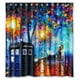 thumbnail image 1 of Cortina de ducha con estampado floral de Doctor Who, juego de cortinas de baño con ganchos, tamaño 66 x 72 pulgadas, 1 of 3