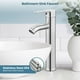 thumbnail image 4 of Grifo de baño monomando para lavabo de un solo orificio con líneas de suministro de agua, 4 of 7