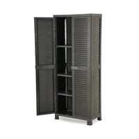 Ram - Armario Closet Plástico Grande Multiuso Negro 68X39X171,5Cm