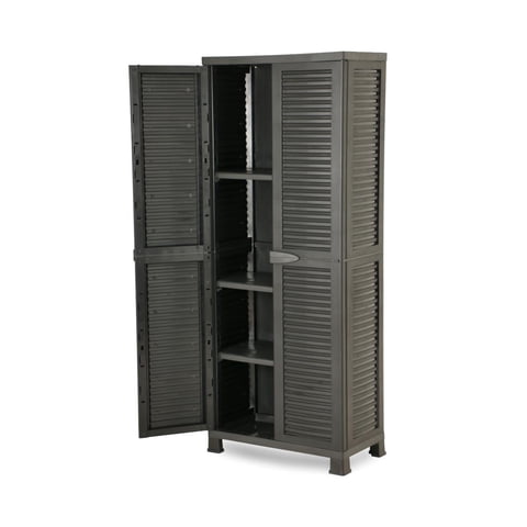 Ram - Armario Closet Plástico Grande Multiuso Negro 68X39X171,5Cm