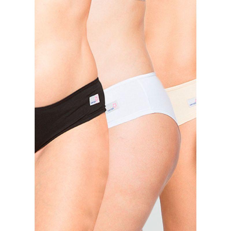 Kayser - Tripack Pantaleta Algodón Blanco Talla Xxl