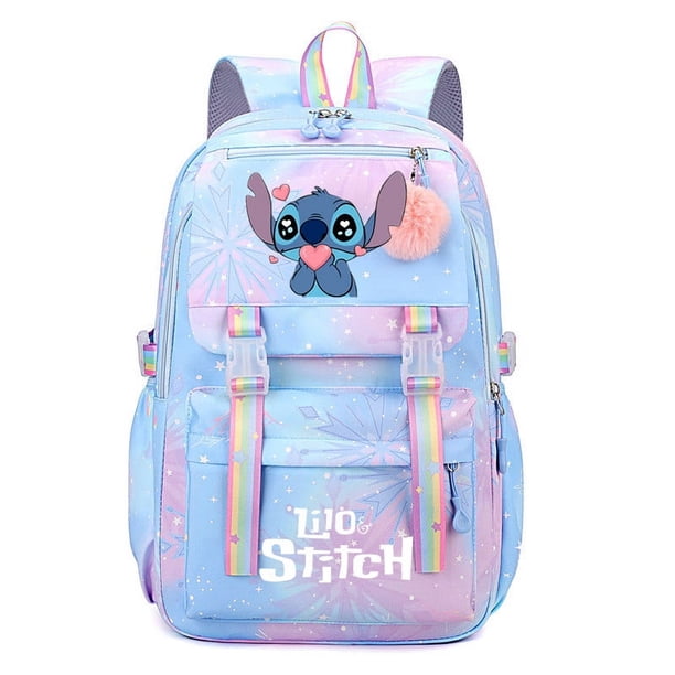 2024 Disney Lilo Stitch Women's Backpack Boys Girls Bookbag Bag Student Teenager Children Knapsack Schoolbag Rucksack Mochila