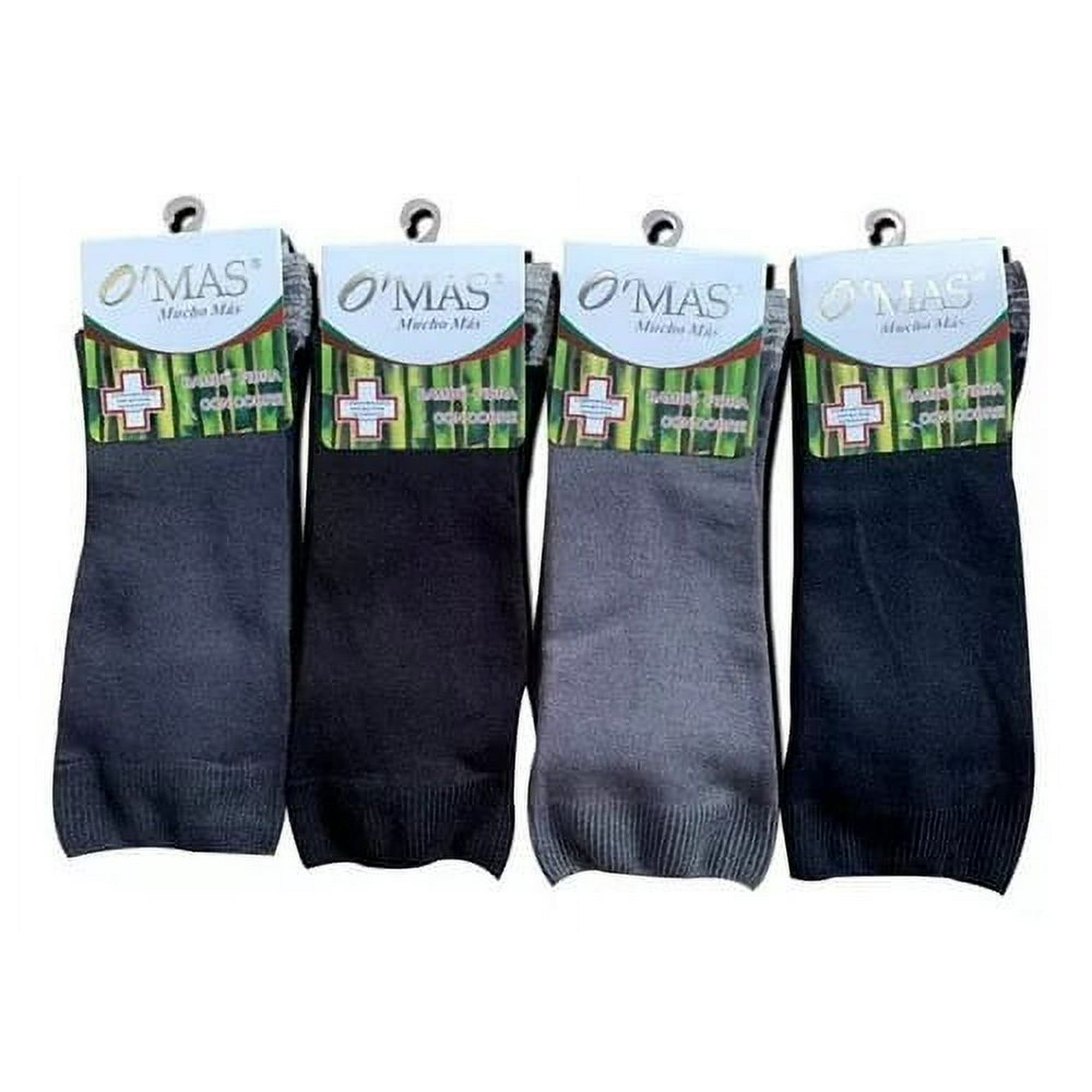 O´mas - Calcetín De Vestir Para Hombre Con Fibra De Bambú + Cobre - Docena